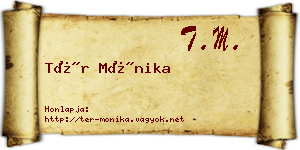Tér Mónika névjegykártya