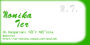 monika ter business card